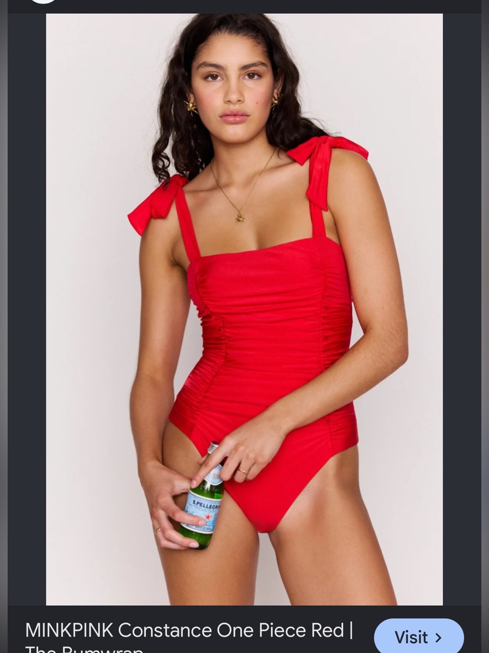 MINKPINK Girls Red Ruffle One-Piece Swimsuit